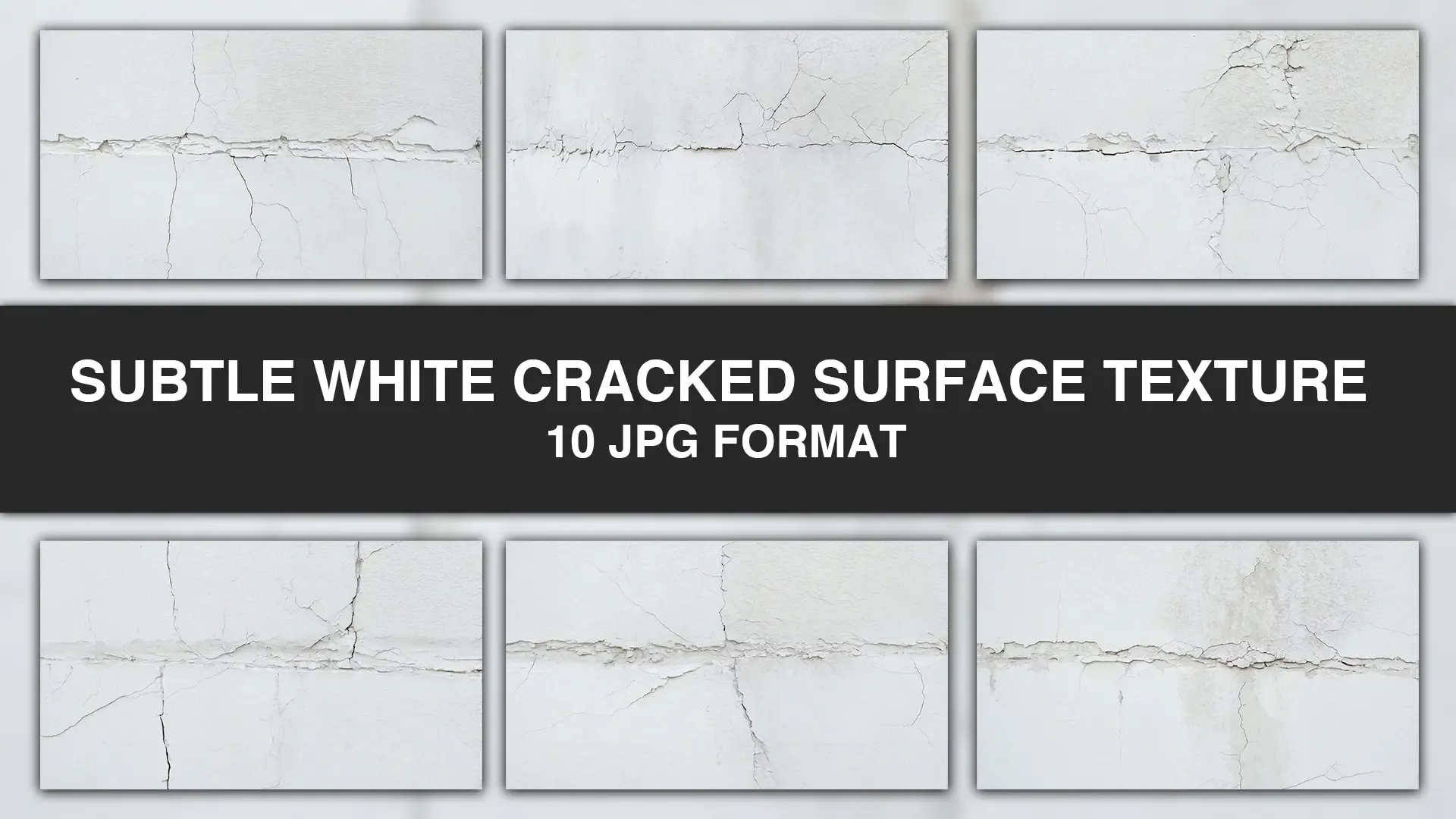 Subtle White Cracked Surface Texture Pack of 10 Images image